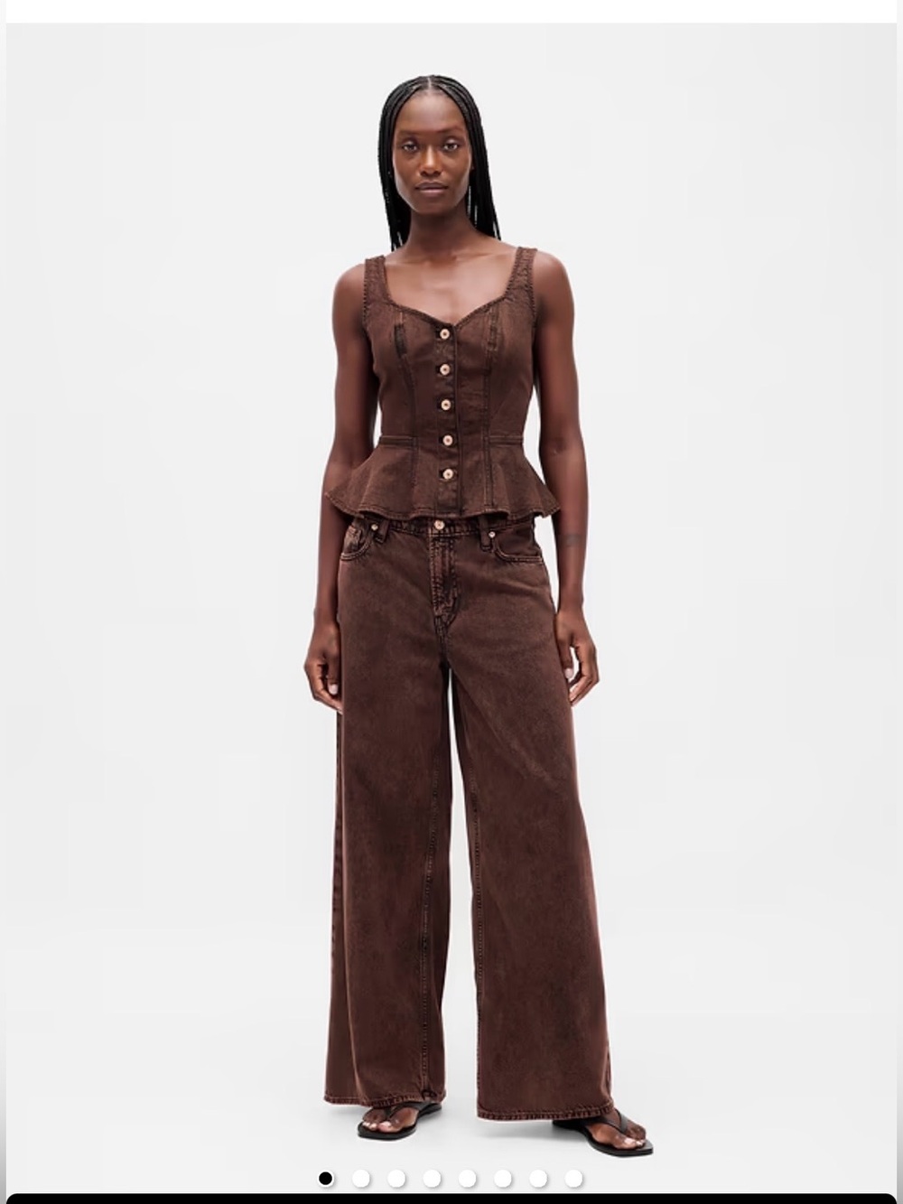 GAP Mid Rise UltraSoft Baggy Jeans
Size 28 Reg | Dark brown Wide Leg NWT